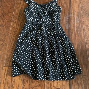 Daisies Kids Dress - Black and White